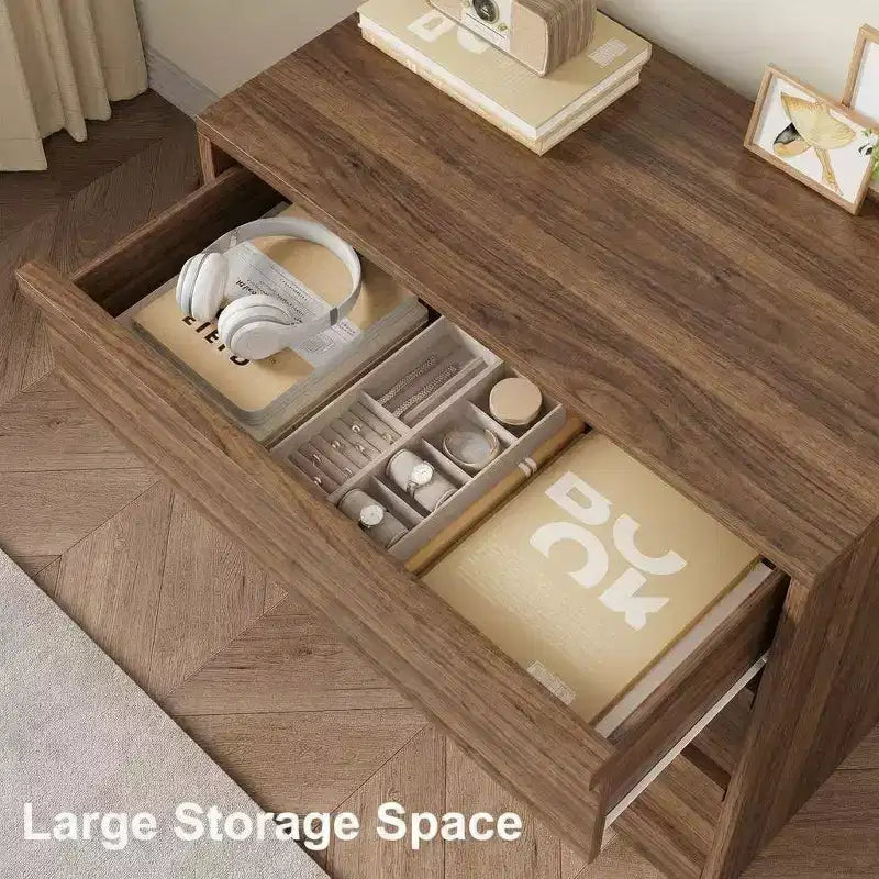 Commode à 4 tiroirs pour chambre à coucher, table de chevet, grand rangement, construction robuste, pour salon, chambre d'enfant, entrée