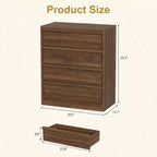 Commode à 4 tiroirs pour chambre à coucher, table de chevet, grand rangement, construction robuste, pour salon, chambre d'enfant, entrée