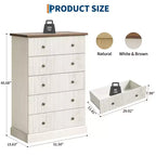 Commode haute à 5 tiroirs pour chambre à coucher, commode verticale cannelée, commode de rangement en bois avec poignées en métal, commode peu encombrante