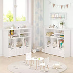 Meuble de rangement pour jouets et bibliothèque pour enfants avec 3 tiroirs mobiles et 6 casiers de rangement, idéal pour l'organisation de la salle de jeux et de la chambre d'enfant