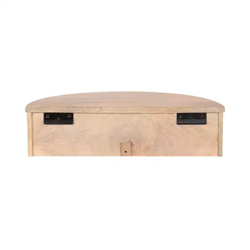 Table d'appoint flottante côtelée Kate and Laurel Reid, 20x11x6, Naturel