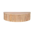 Table d'appoint flottante côtelée Kate and Laurel Reid, 20x11x6, Naturel