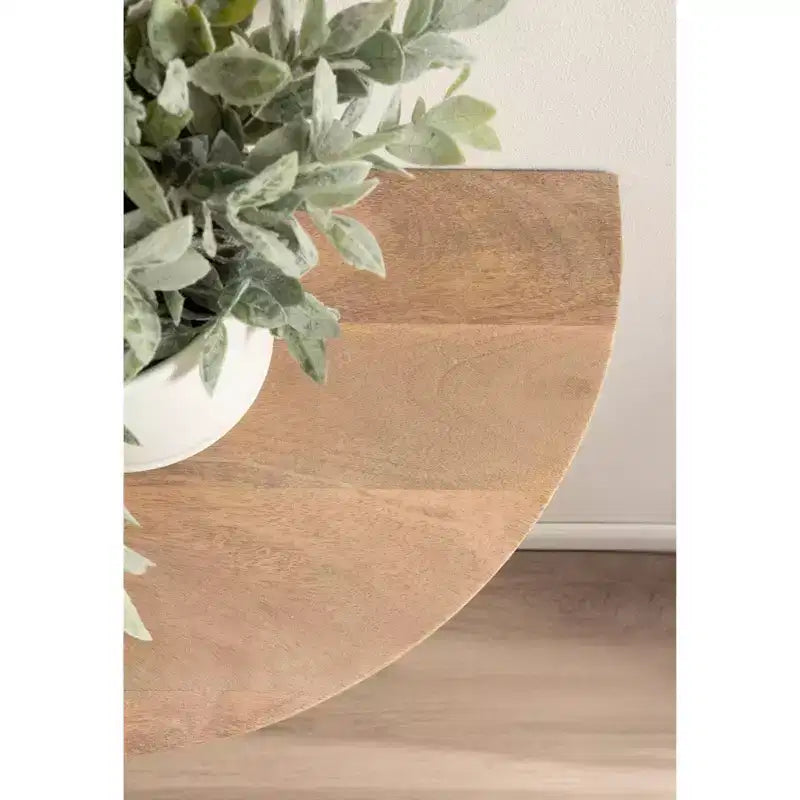 Table d'appoint flottante côtelée Kate and Laurel Reid, 20x11x6, Naturel