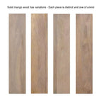 Table d'appoint flottante côtelée Kate and Laurel Reid, 20x11x6, Naturel