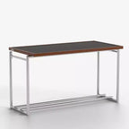 Table basse transformable en table à manger 2-en-1 moderne de 50 po en noyer avec cadre en acier inoxydable robuste, marron Gaoyangjiaju