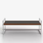Table basse transformable en table à manger 2-en-1 moderne de 50 po en noyer avec cadre en acier inoxydable robuste, marron Gaoyangjiaju