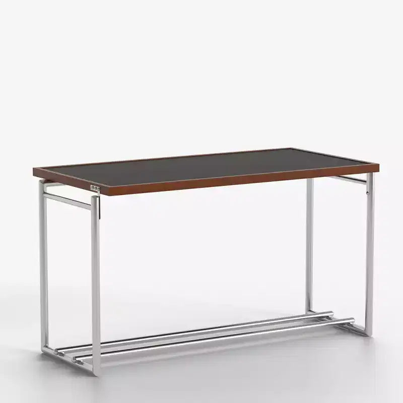 Table basse transformable en table à manger 2-en-1 moderne de 50 po en noyer avec cadre en acier inoxydable robuste, marron Gaoyangjiaju