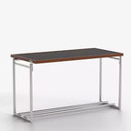Table basse transformable en table à manger 2-en-1 moderne de 50 po en noyer avec cadre en acier inoxydable robuste, marron Gaoyangjiaju