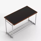 Table basse transformable en table à manger 2-en-1 moderne de 50 po en noyer avec cadre en acier inoxydable robuste, marron Gaoyangjiaju