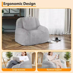 Grand pouf géant - Canapé de sol confortable avec rembourrage pour adultes/adolescents dans le salon/salle de jeux/sous-sol