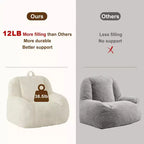 Grand pouf géant - Canapé de sol confortable avec rembourrage pour adultes/adolescents dans le salon/salle de jeux/sous-sol