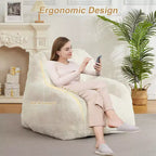 Grand pouf géant - Canapé de sol confortable avec rembourrage pour adultes/adolescents dans le salon/salle de jeux/sous-sol