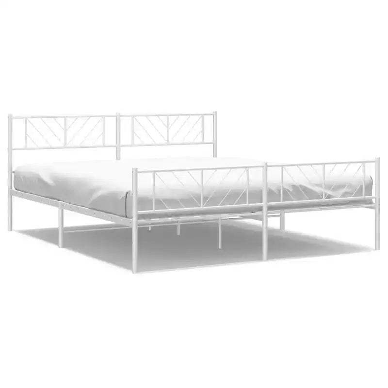 vidaXL Metal Bed Frame Powder-Coated Steel Twin Metal Bed Frame