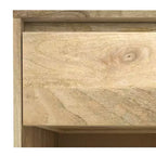 Table de chevet industrielle moderne en bois de manguier massif Moreno de 50,8 cm de large, couleur naturelle