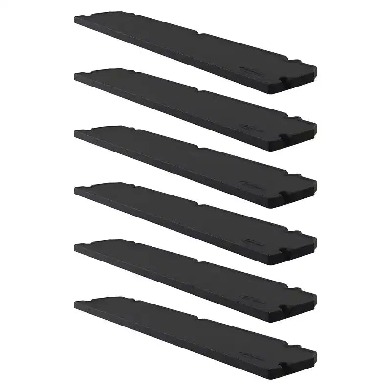 Suncast 6 Pack Horizontal Shed Shelf Space Saving Wall Outdoor Storage, Black