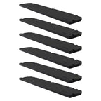 Suncast 6 Pack Horizontal Shed Shelf Space Saving Wall Outdoor Storage, Black