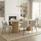 Lot de 2 chaises de salle à manger rembourrées, chaises d'appoint modernes sans accoudoirs en tissu de lin avec pieds en métal, chaises d'appoint à dossier ergonomique pour salle à manger et salon