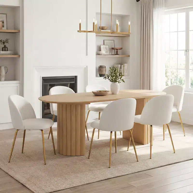 Lot de 2 chaises de salle à manger rembourrées, chaises d'appoint modernes sans accoudoirs en tissu de lin avec pieds en métal, chaises d'appoint à dossier ergonomique pour salle à manger et salon
