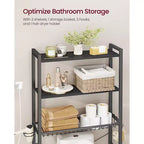Étagère de rangement au-dessus des toilettes, Organisateur de salle de bain au-dessus des toilettes avec étagères et panier réglables, Support pour sèche-cheveux, 3 crochets
