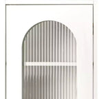 GDFStudio Thomas Vitrine haute moderne à 6 niveaux avec porte en verre