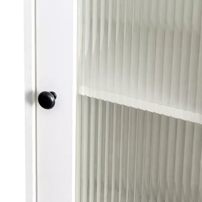GDFStudio Thomas Vitrine haute moderne à 6 niveaux avec porte en verre
