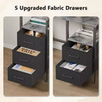 Bureau d'ordinateur gris de 55 pouces avec station de chargement, bureau de jeu réversible, lumières LED, tiroirs en tissu, table d'écriture pour bureau à domicile, chambre à coucher, rangement d'étude