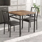 Ensemble table et chaises de salle à manger pour 2, ensemble table carrée et chaises, ensemble de table de cuisine 3 pièces pour 2 avec chaises rembourrées, pour petits espaces, appartement