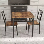Ensemble table et chaises de salle à manger pour 2, ensemble table carrée et chaises, ensemble de table de cuisine 3 pièces pour 2 avec chaises rembourrées, pour petits espaces, appartement