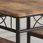 Ensemble table et chaises de salle à manger pour 2, ensemble table carrée et chaises, ensemble de table de cuisine 3 pièces pour 2 avec chaises rembourrées, pour petits espaces, appartement