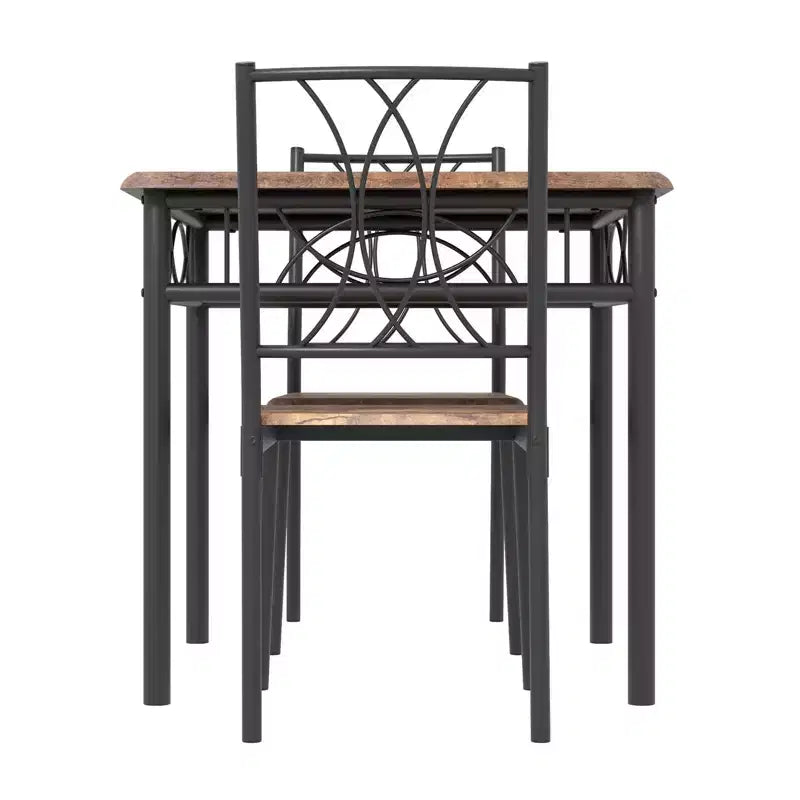 Ensemble table et chaises de salle à manger pour 2, ensemble table carrée et chaises, ensemble de table de cuisine 3 pièces pour 2 avec chaises rembourrées, pour petits espaces, appartement