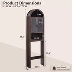 Meuble de rangement arqué au-dessus des toilettes avec portes en acrylique, étagère de salle de bain, meuble de salle de bain moderne avec étagère réglable