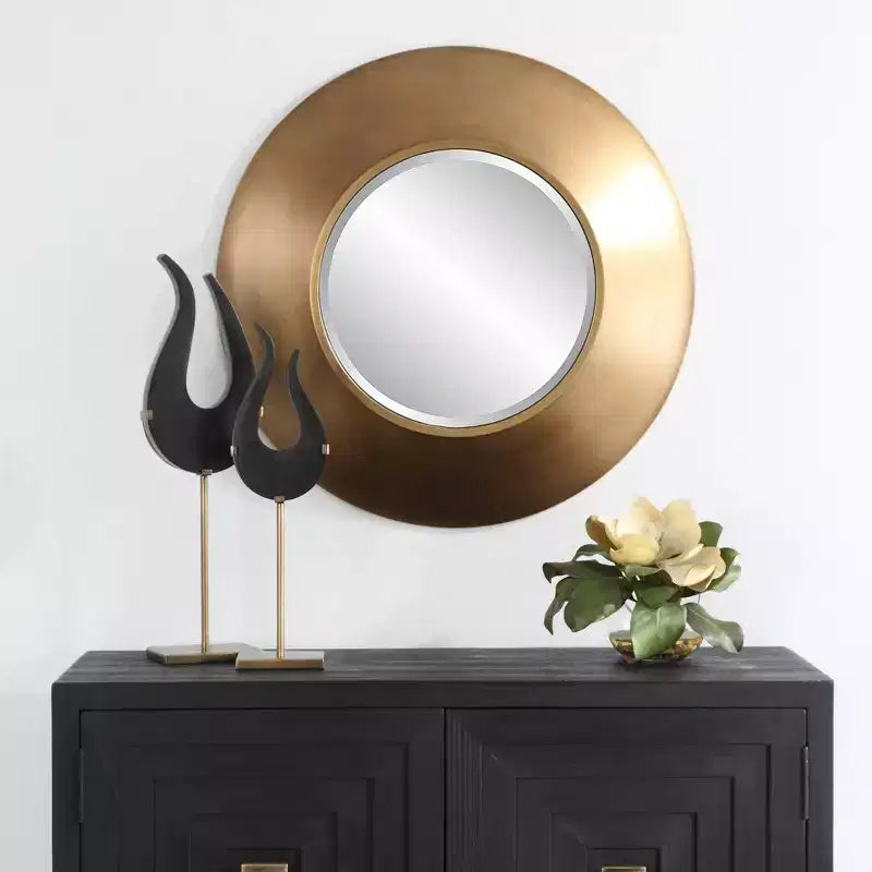 Miroir Mural Rond Uttermost Contessa Or Antique 29 1/2