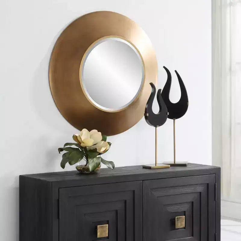 Miroir Mural Rond Uttermost Contessa Or Antique 29 1/2