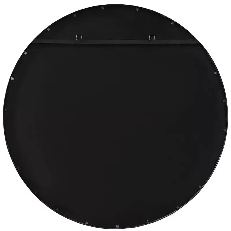 Miroir Mural Décoratif Rond Uttermost, Cadre en Fer Vieilli Noir Gris, 44 Pouces de Large, pour Salle de Bain, Chambre à Coucher, Salon