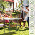 Table de nettoyage de poisson pliante améliorée VINGLI avec évier, table d'évier de camping portable avec grille et pulvérisateur, table de découpe de filets de poisson