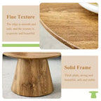 Table basse ronde en bois à piédestal GDFStudio Naives 23