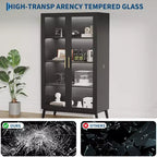 Vitrine en verre, vitrine 4 niveaux, vitrine avec capteur de corps humain, meuble de rangement d'angle pour objets de collection/jouets/livres