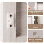 Table de chevet bohème en rotin avec 2 tiroirs, table de chevet gris-blanc de 68,5 cm, petite table d'appoint de rangement pour chambre à coucher et salon