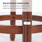 Tabourets de bar en cuir pivotants en bois, hauteur d'assise 66 cm, chaise haute de bar pivotante à 360 degrés avec dossiers