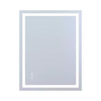 Miroir de salle de bain SUMERAIN 28x36 mural en verre trempé, anti-buée, éclairage LED, 3 modes de couleur