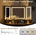Coiffeuse d'angle Whisen 47.2, petite coiffeuse d'angle moderne avec miroir, 1 tiroir et 2 armoires de rangement