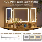 Coiffeuse d'angle Whisen 47.2, petite coiffeuse d'angle moderne avec miroir, 1 tiroir et 2 armoires de rangement