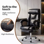 Fauteuil de bureau de direction GDFStudio Faina en similicuir réglable en hauteur et pivotant avec repose-pieds