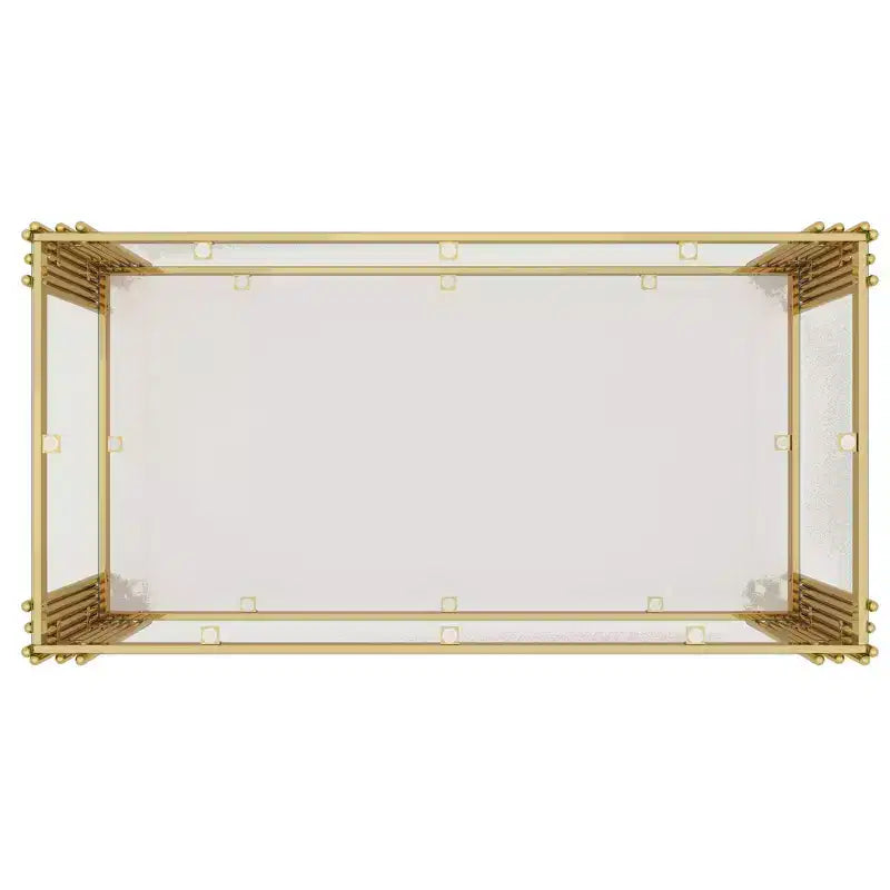 Ensemble 3 pièces table basse et tables d'appoint modernes Whisen avec plateau en verre trempé et base en métal asymétrique