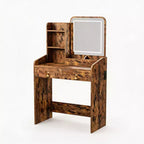 Coiffeuse avec miroir, petite table de maquillage avec tiroirs de rangement et tabouret, 3 modes d'éclairage, coiffeuse pour femmes et filles