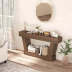 HOMCOM Console vintage de 160 cm, table d'entrée étroite