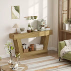 HOMCOM Console vintage de 160 cm, table d'entrée étroite