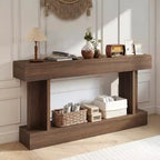 HOMCOM Table console longue de 160 cm, Table d'entrée vintage
