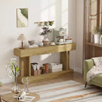 HOMCOM Table console longue de 160 cm, Table d'entrée vintage