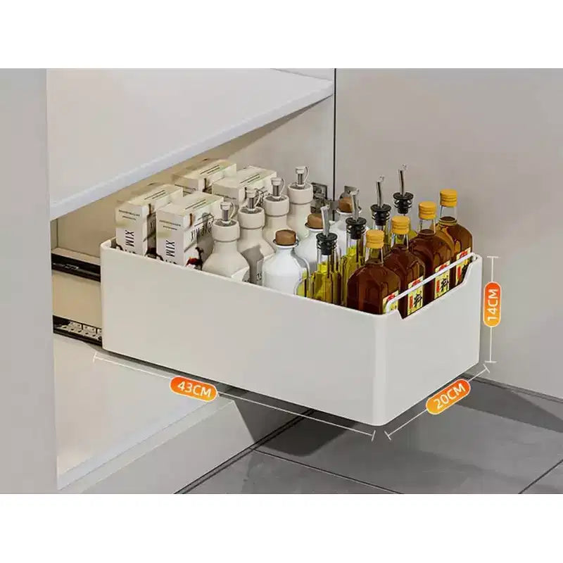 Organisateur de placard coulissant, étagère coulissante sans perçage, rangement robuste pour cuisine/salle de bain/garde-manger